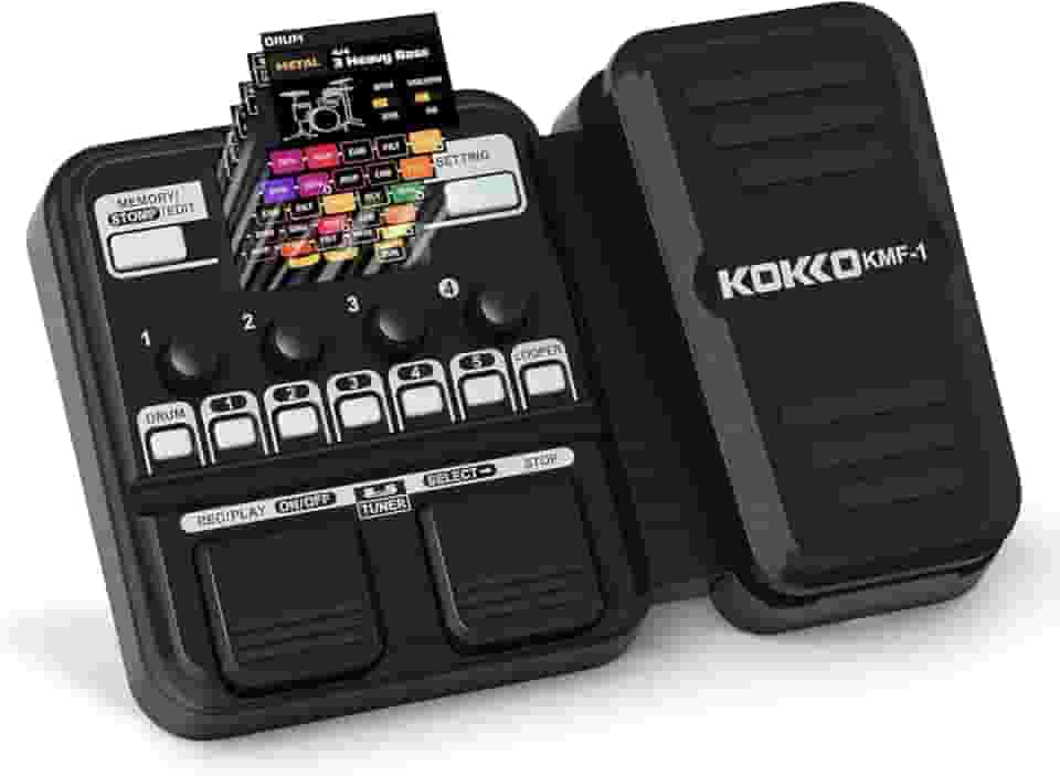 Kokko Guitar Multi-Effects Processor com Pedal de Expressão, Com Mais de 59 Efeitos Integrados, Modelagem de Amplificador, Looper, Seção de Ritmo, Afinador, Alimentado por Bateria Pedaleira guitarra