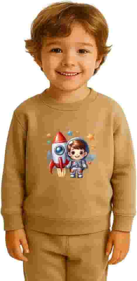 Moletom Blusa De Frio Infantil Unissex Quentinho Flanelado Astronauta