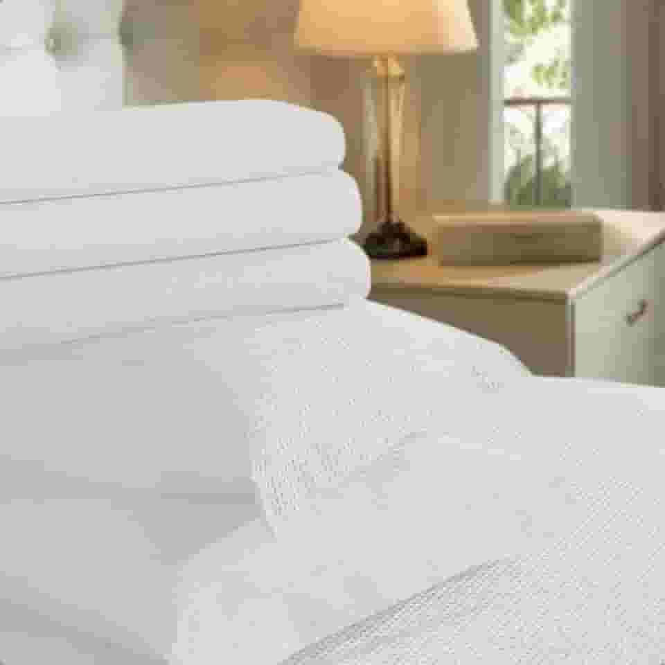 Colcha Cobre Leito de Cama Lisa Piquet 100% Algodão Luxo (Branco, Queen)