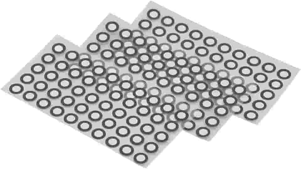 150 peças de marcador de digitalização 3D de 6,0 mm, marcadores de ponto de referência de rastreamento 3D para digitalização 3D, alvos de posicionamento com microesferas pretas de vidro reflexivo