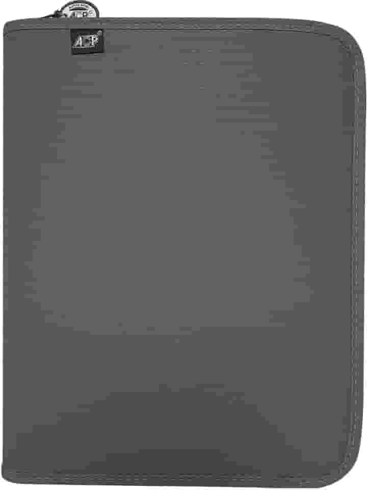 Fichário com Zíper, ACP, Sweet, Cinza, com Estojo e Divisórias, 96 Folhas