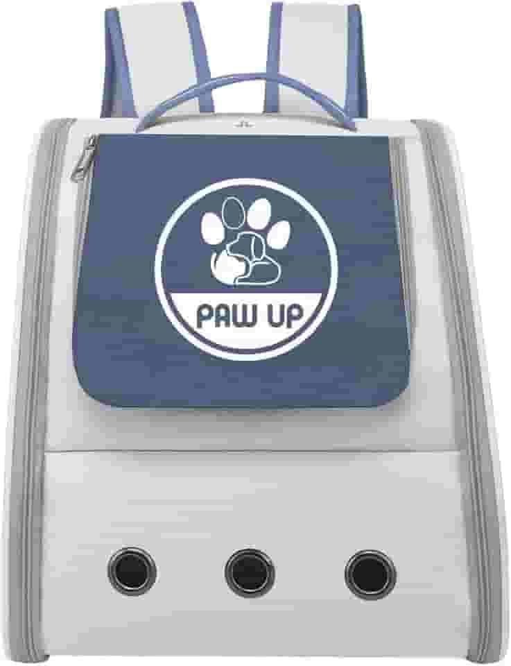 Bolsa Transporte Pet para Cães e Gatos 32x28x38 cm, Bolsa Mochila Respirável com Ventilação, Alças Ergonômicas e Tapete Removível, Resistente e Confortáve (Azul)