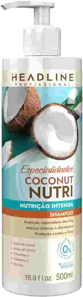 Shampoo Coconut Nutri - Limpa Suavemente e Nutre - HEADLINE Especialidades - 500ml