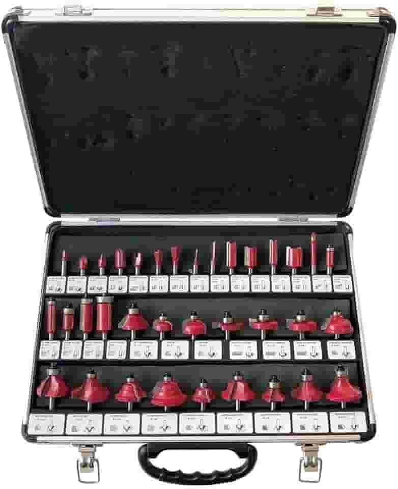 Fresa Para Tupia 6mm Maleta De Alumínio Com 35 Fresas Charbs