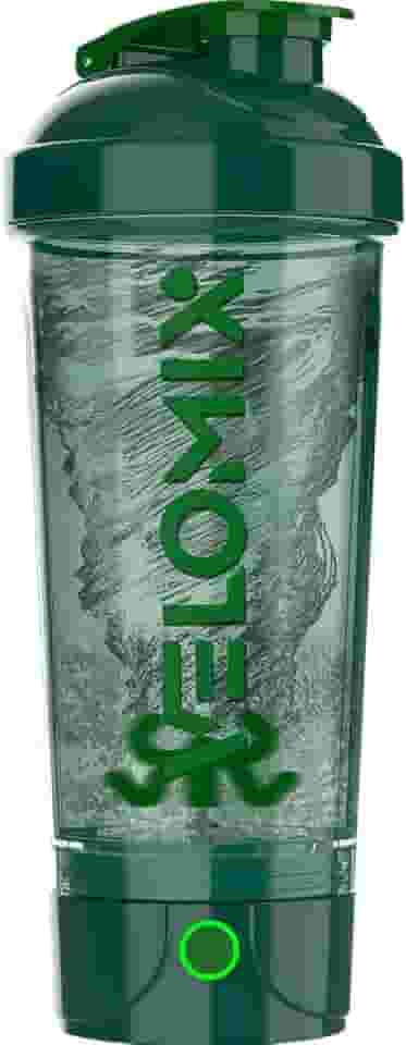 VELOMIX Coqueteleira elétrica de proteína – 680 g | Recarregável USB-C | Coqueteleira à prova de vazamento para shakes de proteína | Liquidificador portátil para shakes e vitaminas (elétrico - verde)