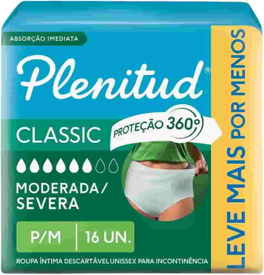 Plenitud Roupa Íntima Classic para Incontinência P/M-16 un