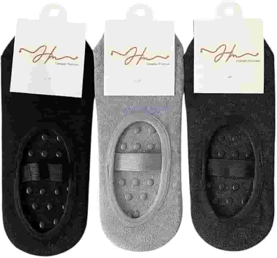 Kit Pares Meias Sapatilha Antiderrapante para Pilates e Yoga, Malha, Cores Sortidas e preta