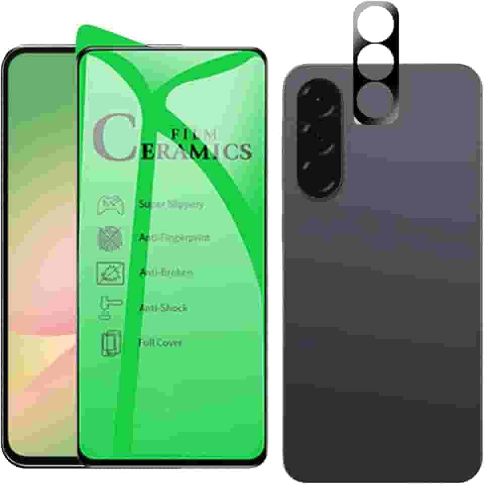 Película de Cerâmica para Galaxy A56 com Proteção de Câmera, Vidro Temperado 9H, Transparente