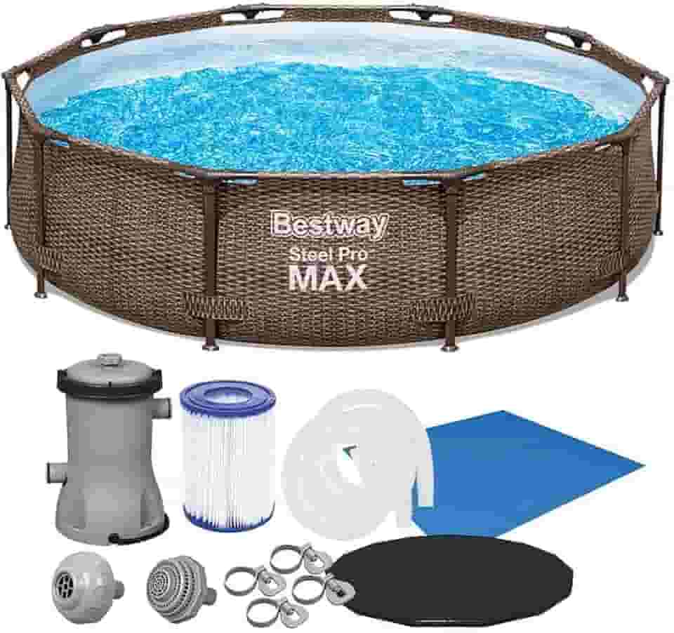 Piscina Estrutural 4678L Circular Deluxe + Filtro 220V + Capa + Forro Bestway