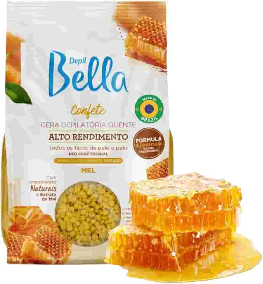 Depil Bella - Cera Depilatória Quente Confete Mel Alto Rendimento 1kg