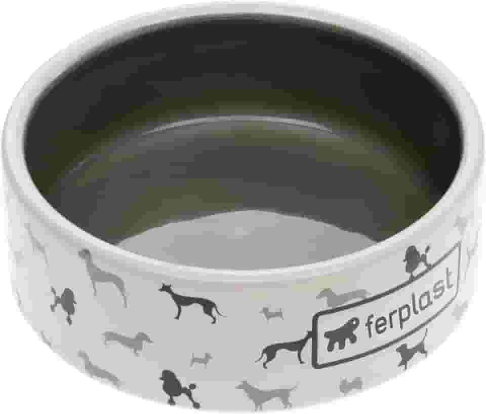 Ferplast Juno Pequena, Tigela Para Animais, Branca, 0,3 L, Cerâmica Ferplast para Cães, Pequeno