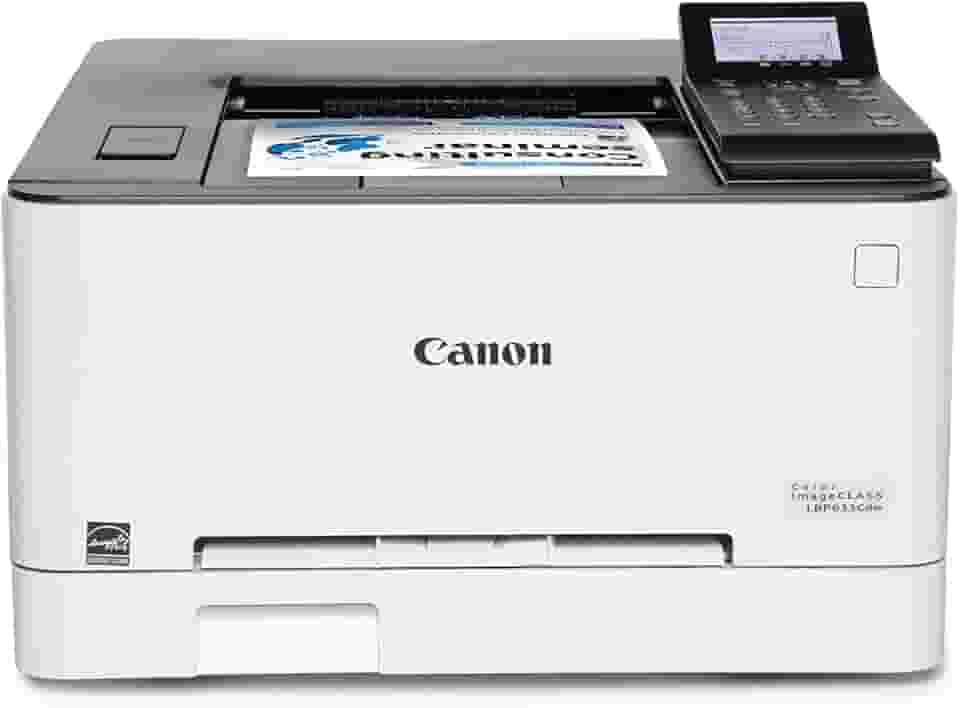 Canon Color imageCLASS LBP633Cdw - Impressora a laser duplex sem fio, função única, escritório em casa, pronto para celular, 1 ano de garantia limitada, 22 PPM colorido, branco