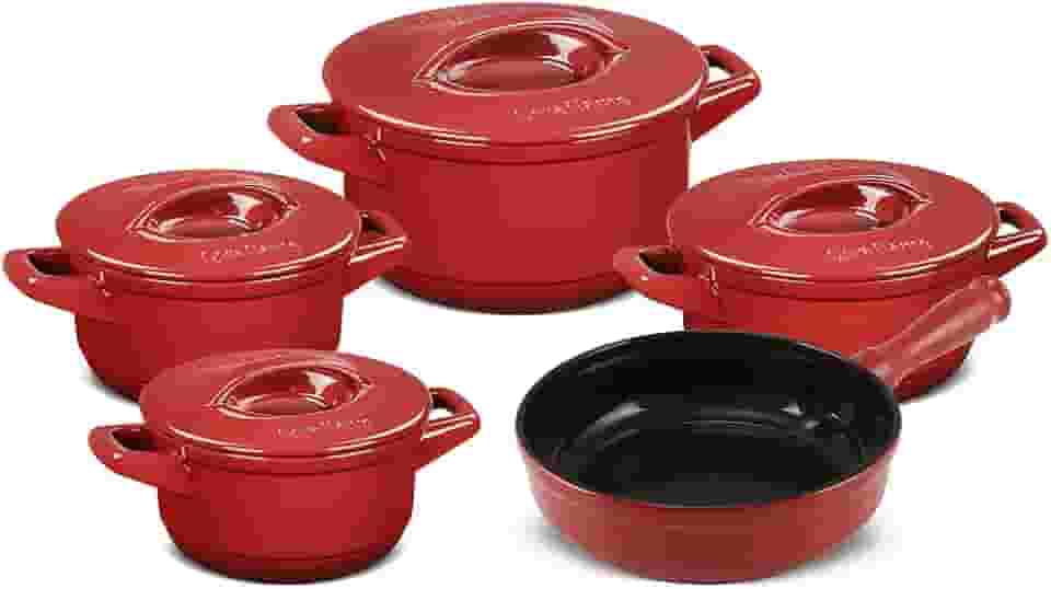 Ceraflame Conjunto Panelas de Cerâmica Duo+ Smart 5 Peças Pomodoro