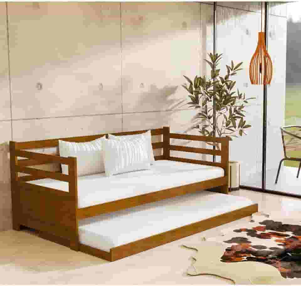 Bicama Solteiro em Madeira Maciça Enjoy Vintage - Imbuia