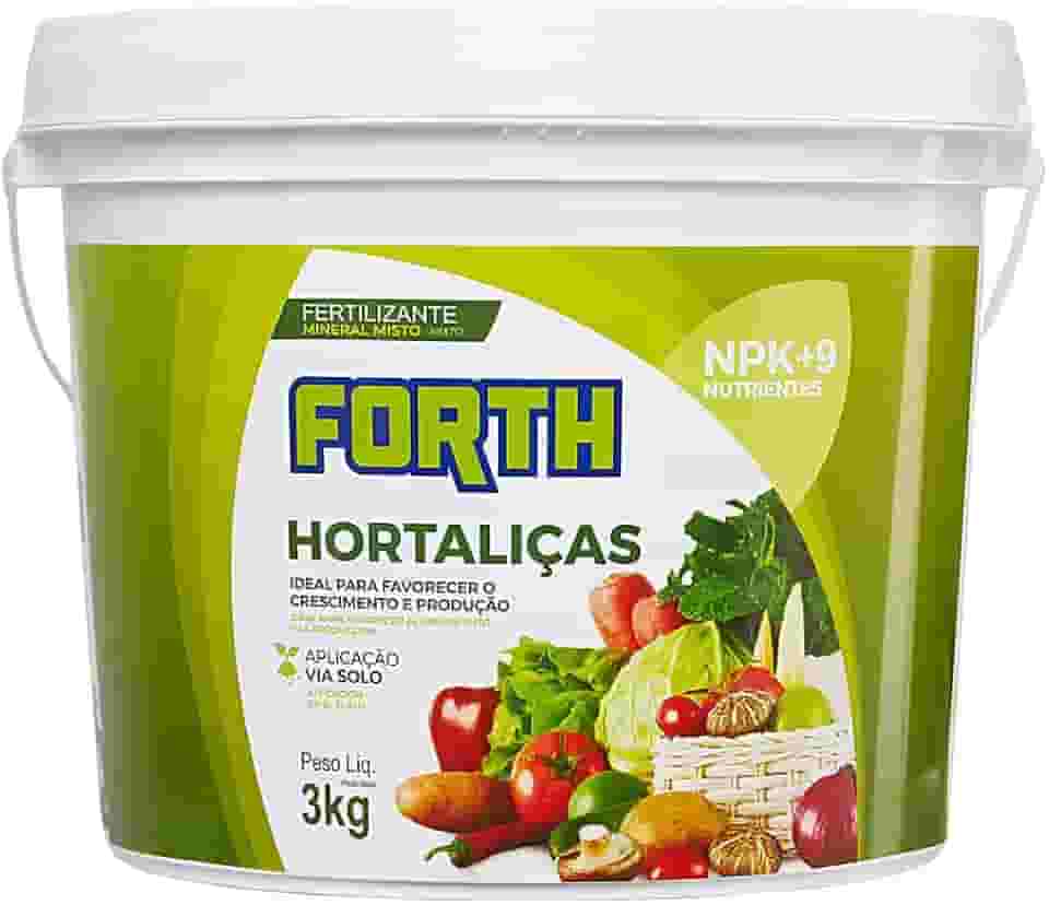 Adubo Forth Hortaliças, Adubo para Horta, NPK, Micronutrientes, Nutrição Balanceada, Balde, 3kg