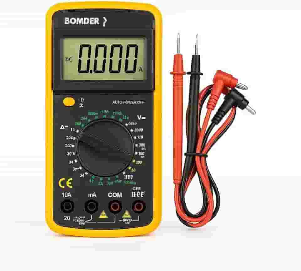 Multímetro Digital BOM-6007 com Capacímetro e Aviso Sonoro Ferramenta de Medição Precisa e Confiável para Eletrônica e Elétrica
