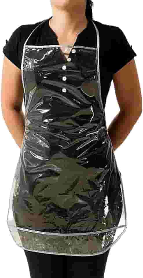 2 Aventais Plástico Transparente Pvc Cristal 60cm X 46cm