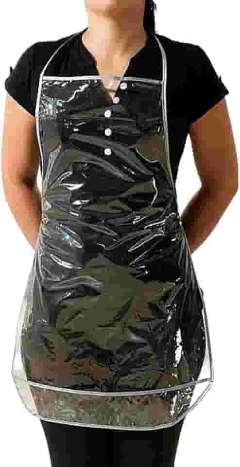 2 Aventais Plástico Transparente Pvc Cristal 60cm X 46cm