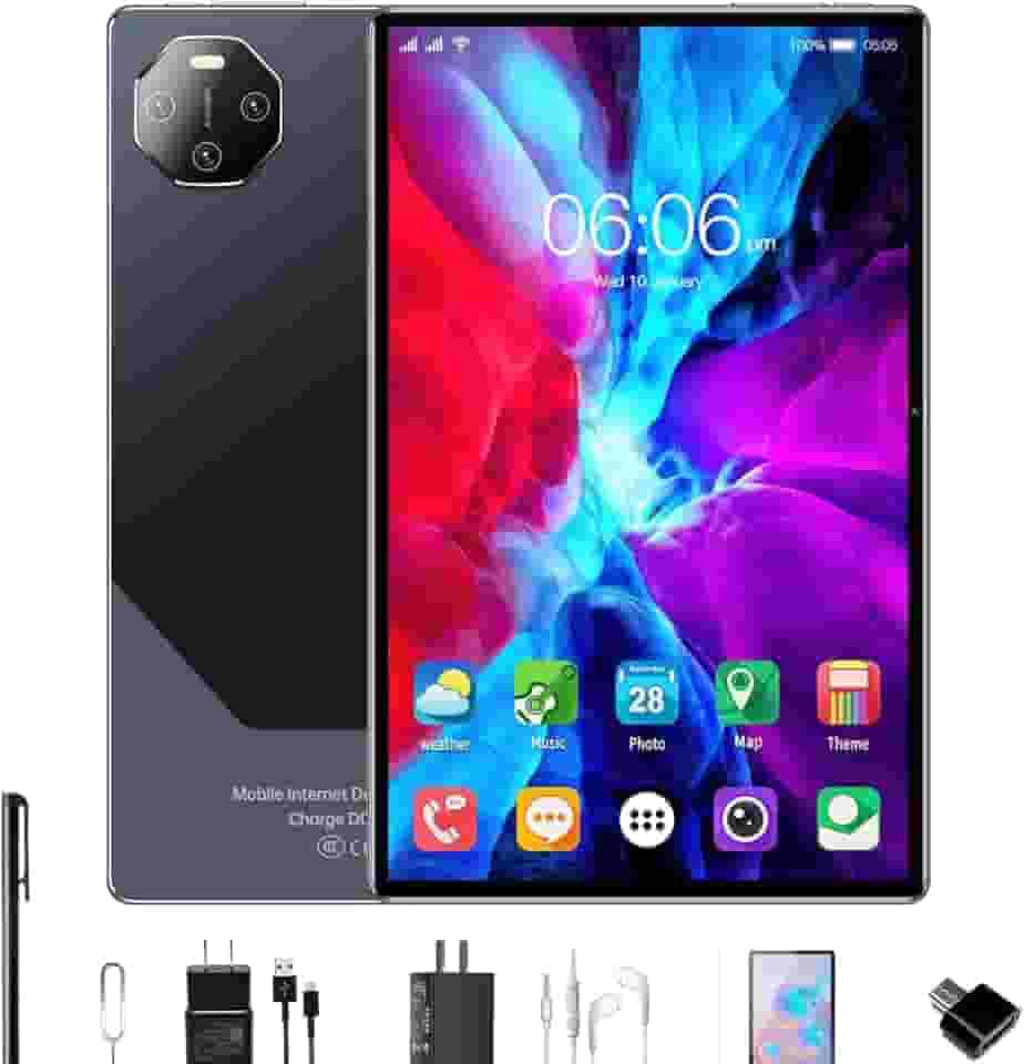 Tablet E70Pro 8 GB de RAM + 256 GB, tela imersiva de 11,6 polegadas, 24 MP + 32 MP,5G, Wi-Fi, Bluetooth, Android 13 octa-core (Preto)