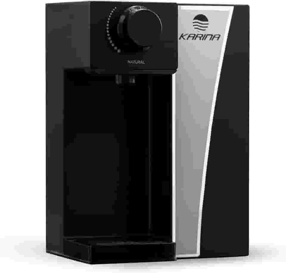 PURIFICADOR DE AGUA NATURAL PRETO, COMPLETO PARA USO