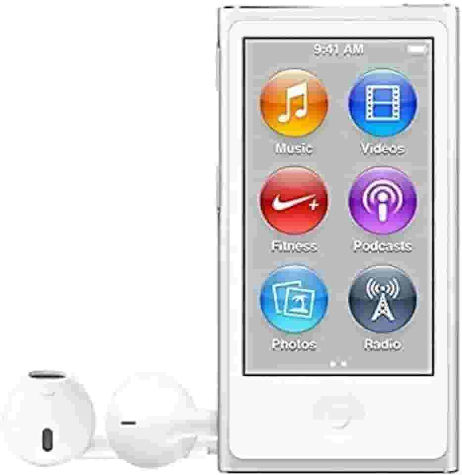 Leitor de música iPod Nano 7ª geração 16gb prata embalado em caixa branca lisa