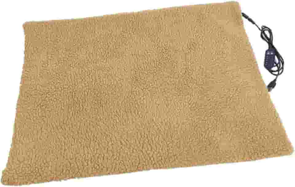 KiBcsLic Tapete aquecedor para gatos, cama aquecida para gatos, 5 temperaturas ajustáveis, base antiderrapante com temporizador para aquecimento de cães, Marrom