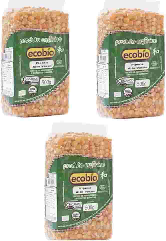 KIT - 3 Milho De Pipoca Orgânico Alto Vácuo Ecobio 500g