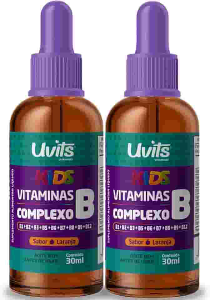 2 Vitaminas Complexo B Kids 30ml Liquida Doses - Uvits
