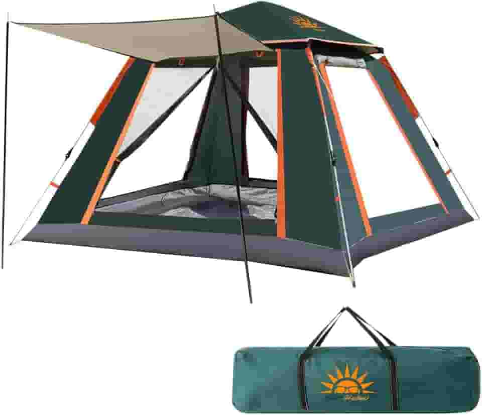 Barraca de Camping 2-4 Pessoas Impermeavel, Praia e Outdoor, Fácil Montagem, Proteção UV/Chuva/Vento, Ideal para Famílias e Aventureiros