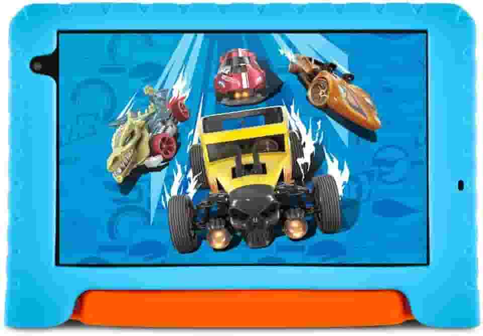 Tablet Infantil Hot Wheels 8" Wi-Fi 6GB RAM 64GB Android 13 Octa-Core com Capa Resistente, Controle Parental, Câmera Frontal 2MP e Principal 5MP Multi - NB435