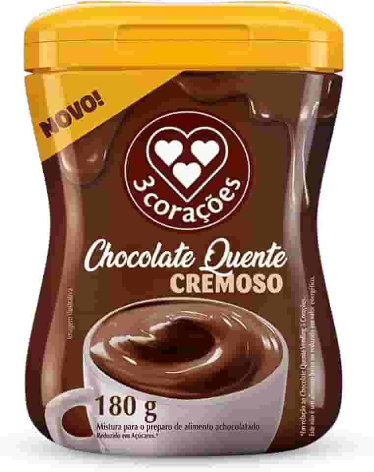 3 Corações Chocolate Quente Cremoso, 180g