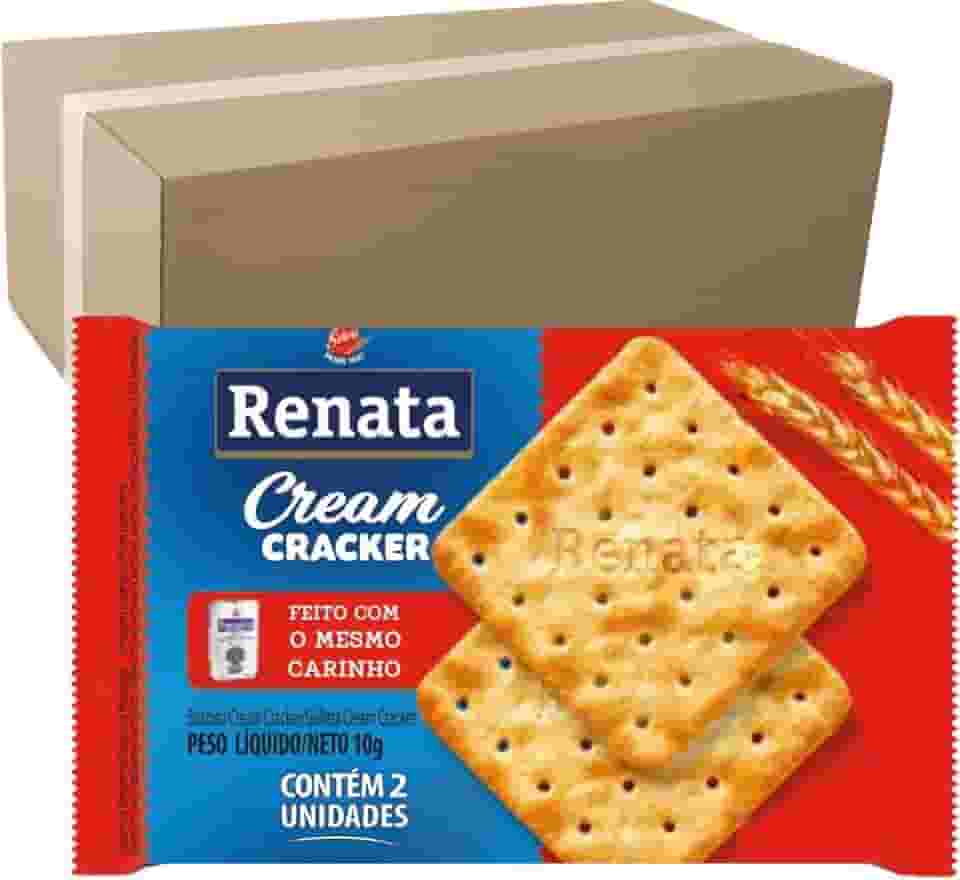 Biscoito Cream Cracker Renata Caixa Com 180 Sachês
