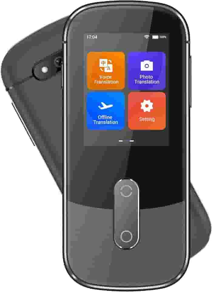 Dispositivo tradutor de voz offline W09 PRO para 144 idiomas e acentos tradução de fotos, sem necessidade de internet Wi-Fi para viagens de negócios W09 cinza