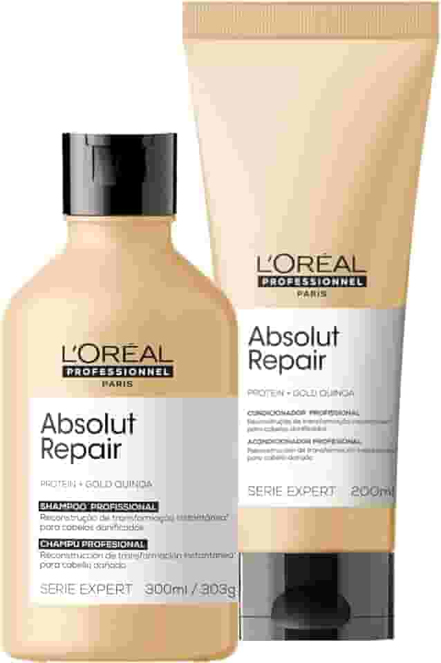 Kit Loreal Absolut Repair Gold Quinoa Shampoo Condicionador