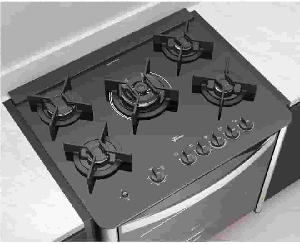 FISCHER FOGÃO DE EMBUTIR À GÁS 5 BOCAS TRIPLA CHAMA GRAN CHEFF COM DOURADOR 220V - 28550-65541