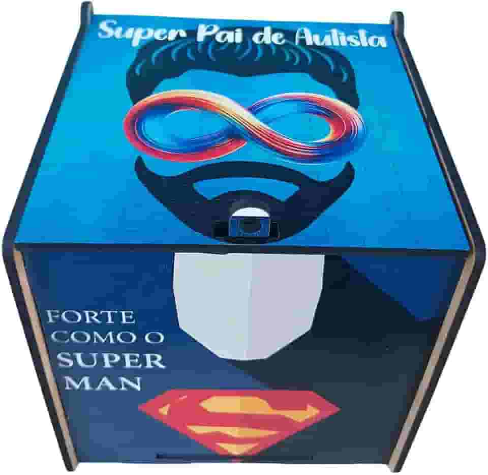 Caixa Exclusiva Dias dos Pais Heróis para Pai de Autistas + Chaveiro