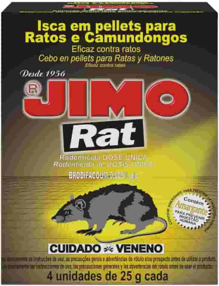 Raticida Rat Estojo Mata Ratos 4x25g Eficaz Contra Ratos Camundongos Anticoagulante Amargante