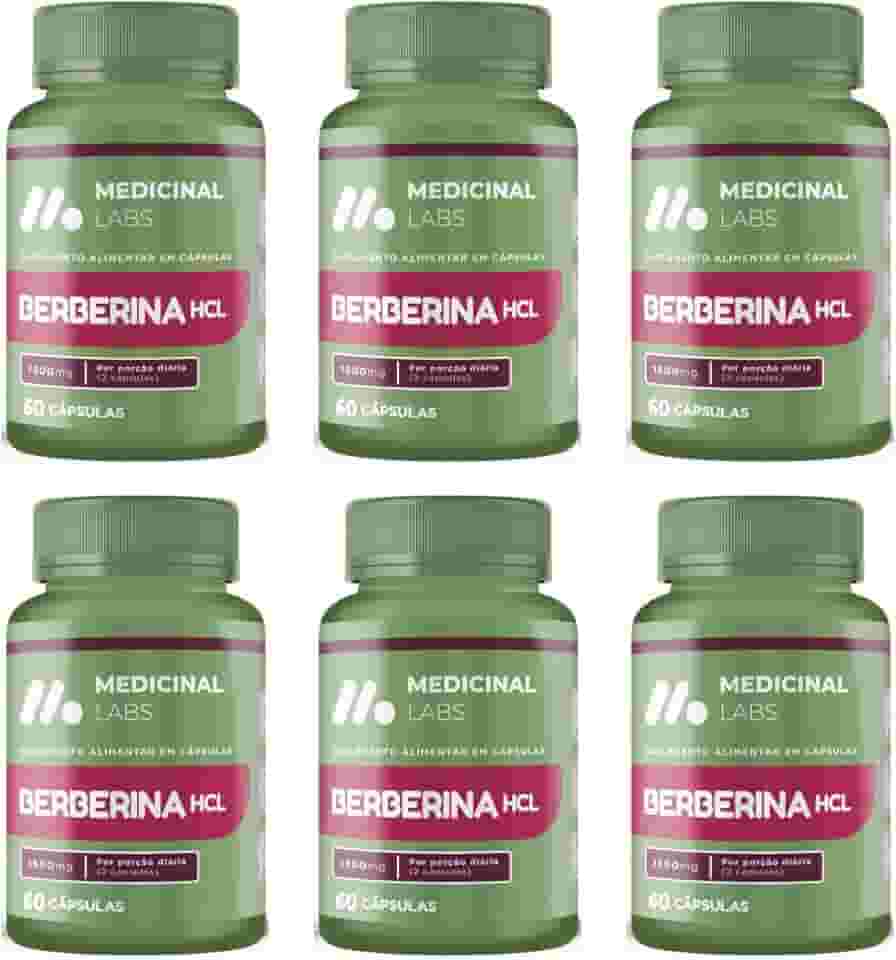 KIT 6 BERBERINA HCL 1500MG 60 CAPS MEDICINAL LABS