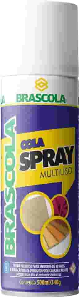 Cola Contato Spray 340G, Brascola 406965, Branco