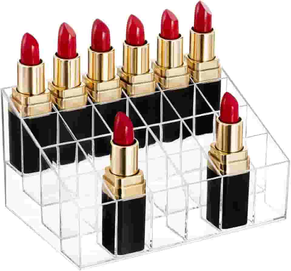 Organizador Porta Batom em Acrilico Com 24 Divisórias em Acrílico