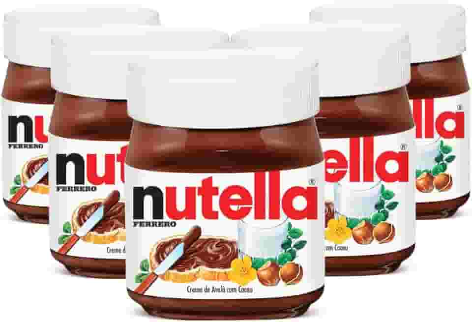Creme de Avelã Nutella, 5 Potes de 350g