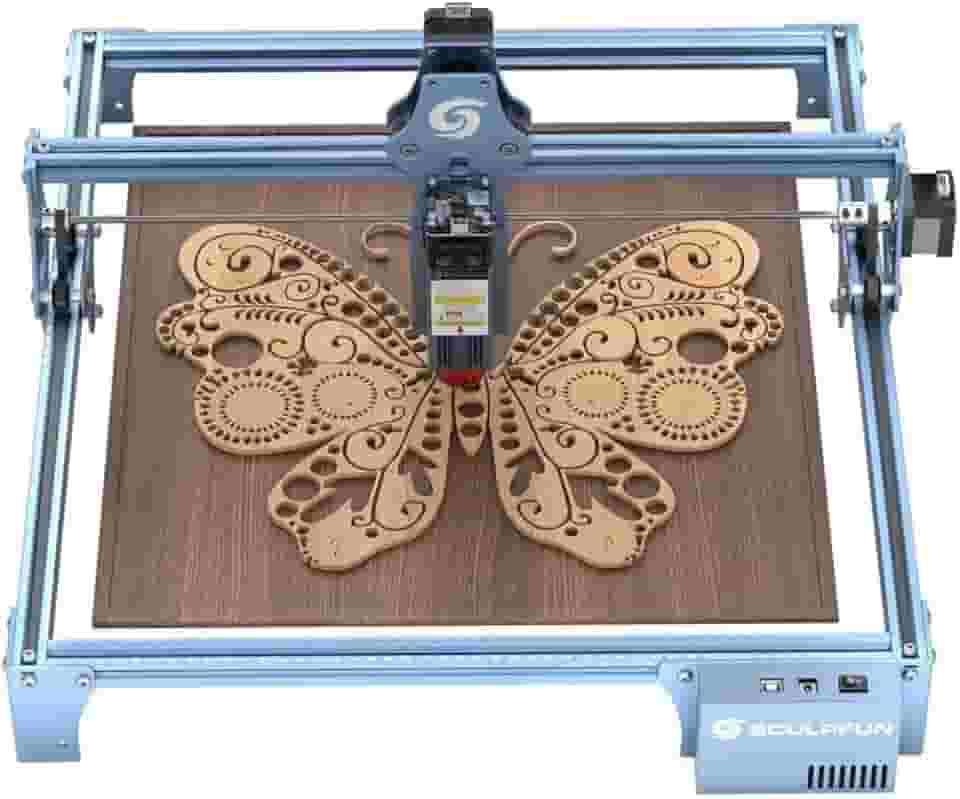 SCULPFUN S9 Máquina de Gravação a Laser 90W, Corte a Laser CNC, Gravação de Alta Precisão, Corte de Madeira de 15 mm, 410x420mm Área de Gravação