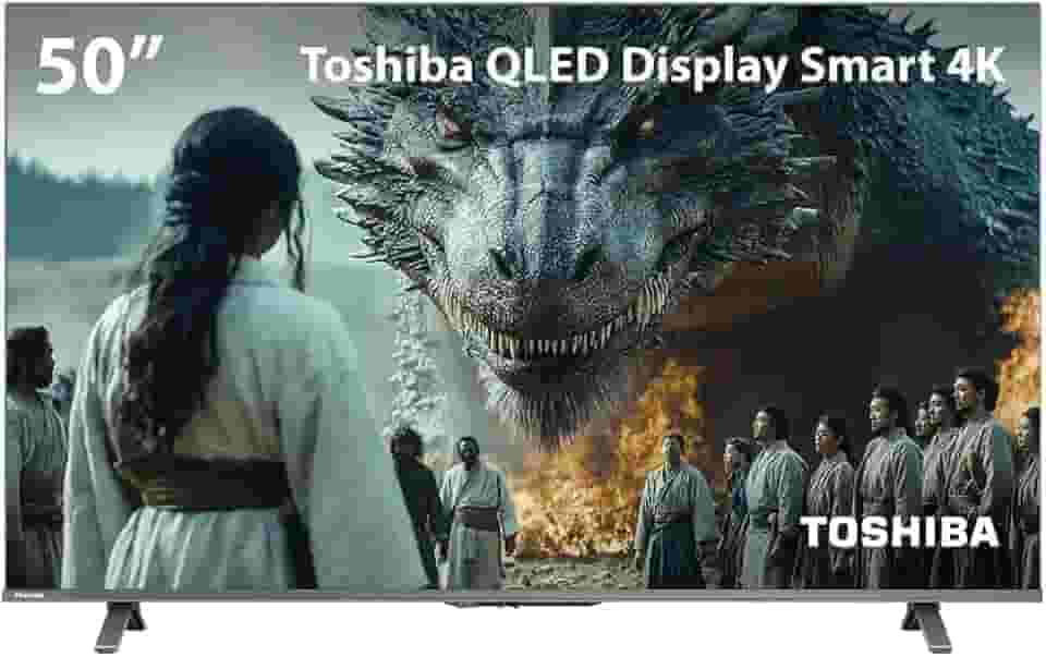 Smart TV QLED 50 4K Toshiba Google TV 3HDMI 2USB Wi-Fi