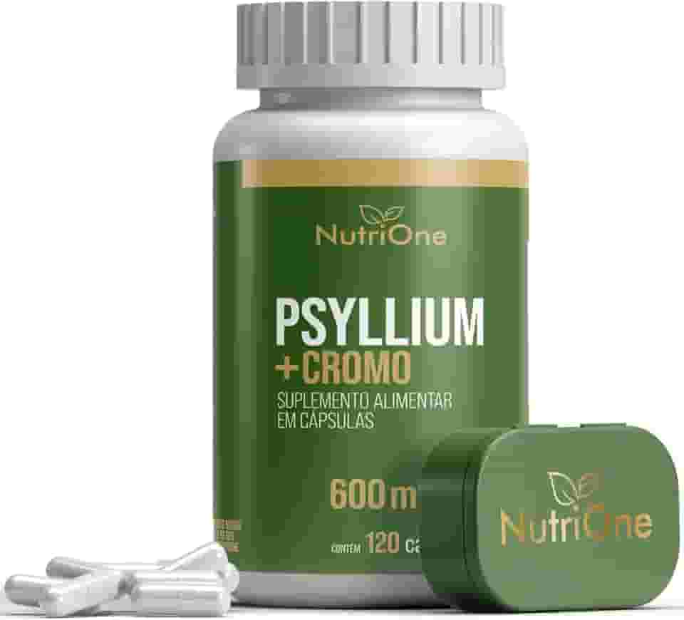Psyllium + Picolinato de Cromo 120 Cápsulas 600mg - Nutrione