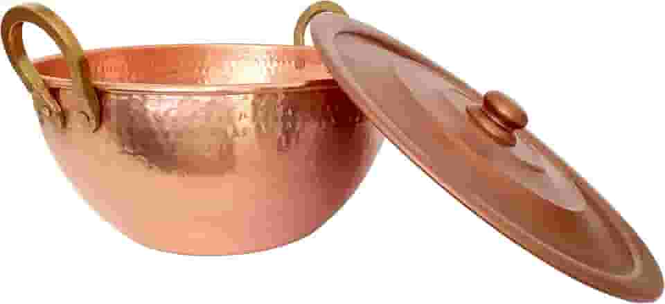 Tacho De Cobre Puro Com Tampa Cobreada 20 Litros