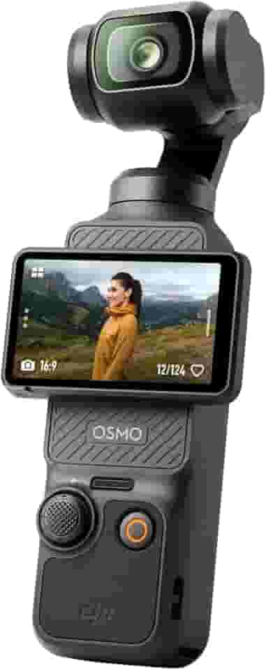 DJI Osmo Pocket 3, câmera vlogging com CMOS de 2,5 cm e vídeo 4K/120fps, estabilização de 3 eixos, foco rápido, rastreamento de rosto/objeto, tela sensível ao toque rotativa de 5 cm, câmera digital