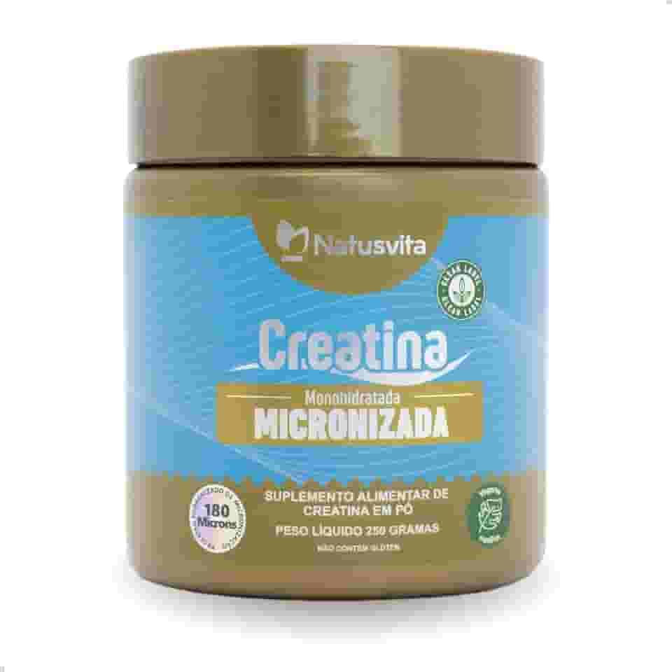 Creatina Pura. 101% de Pureza em Laudo. Micronizada À 180 Mícrons Padrão Internacional (01 Lata - 250 gramas)