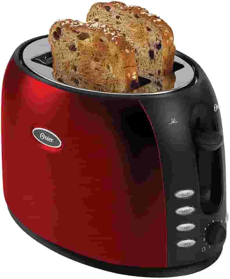 Oster Torradeira Aço Inox, 110V, Vermelho,800W, TSSTTJC5BBKR