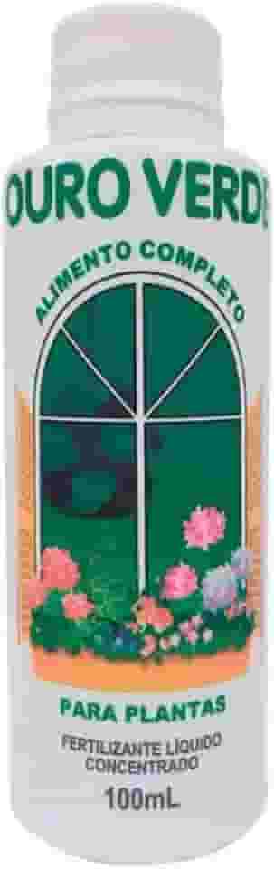 Ouro Verde Fertilizante Líquido Concentrado para Plantas, Alimento Completo, 100ml