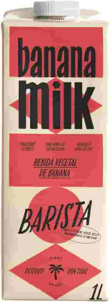 Banana Milk Barista 1L – Bebida Vegetal, Sabor Mais Neutro, Sem Lactose, Sem Glúten, Sem Açúcar | Ideal para Latte, Cappuccino e Espresso